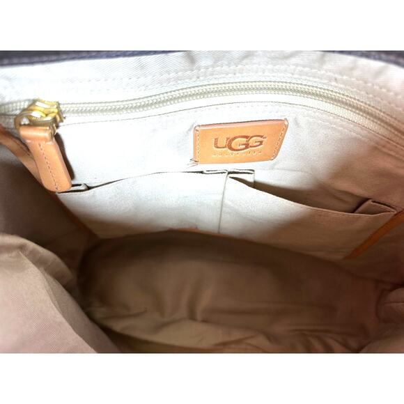 Rare UGG® Classic Hobo purse dark brown double top handles and strap - Picture 8 of 8